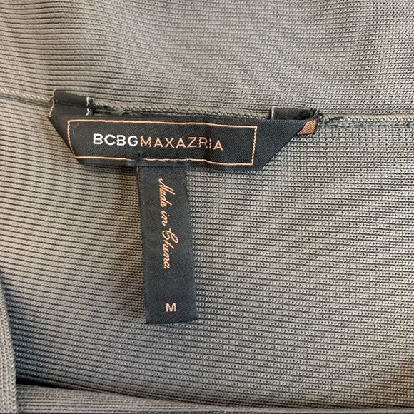 BCBGMAXAZRIA gray bandage mini skirt Sz M - Picture 4 of 8